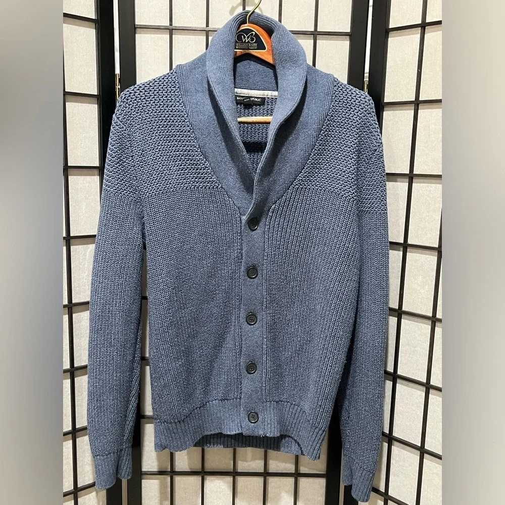 Banana Republic Men's GRANDPA BOHO Cardigan in Blue SIZE M